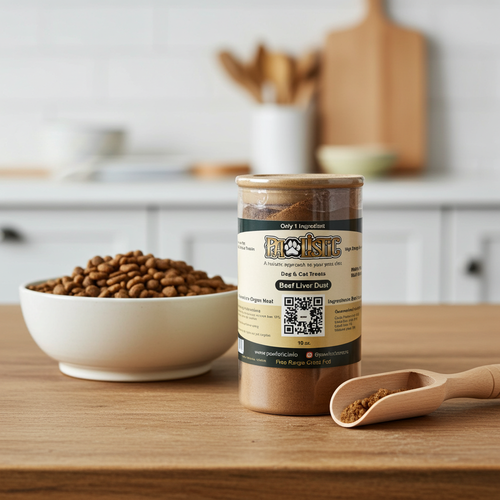 Pawlistic Beef Liver Meal Topper for Dogs - Dehydrated Organ Meat Powder for Enhanced Health & Taste