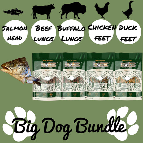 Pawlistic Protein Paradise Big Dog Bundle - 5 single-ingredient organ meat treats for large dogs, $55