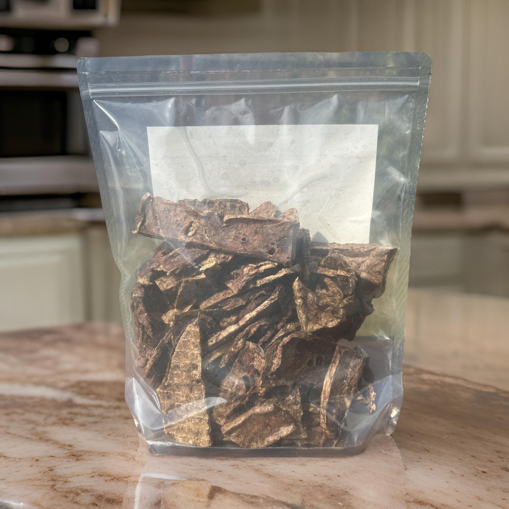 Package of 1 lb Pawlistic Beef Lungs dog and cat treats, showcasing the premium, natural snacks made from free-range, grass-fed beef. The packaging highlights its single-ingredient, hormone-free, and antibiotic-free features, emphasizing the nutritious benefits for pets.